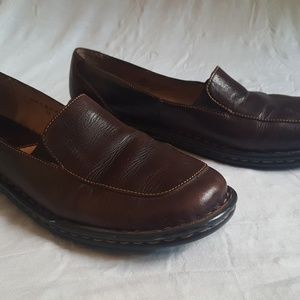 Born Brown Leather Loafer Size 9